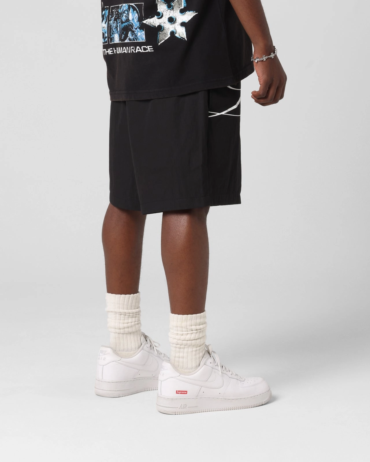 ZipperedSecurity Loiter Script Walk Shorts Black