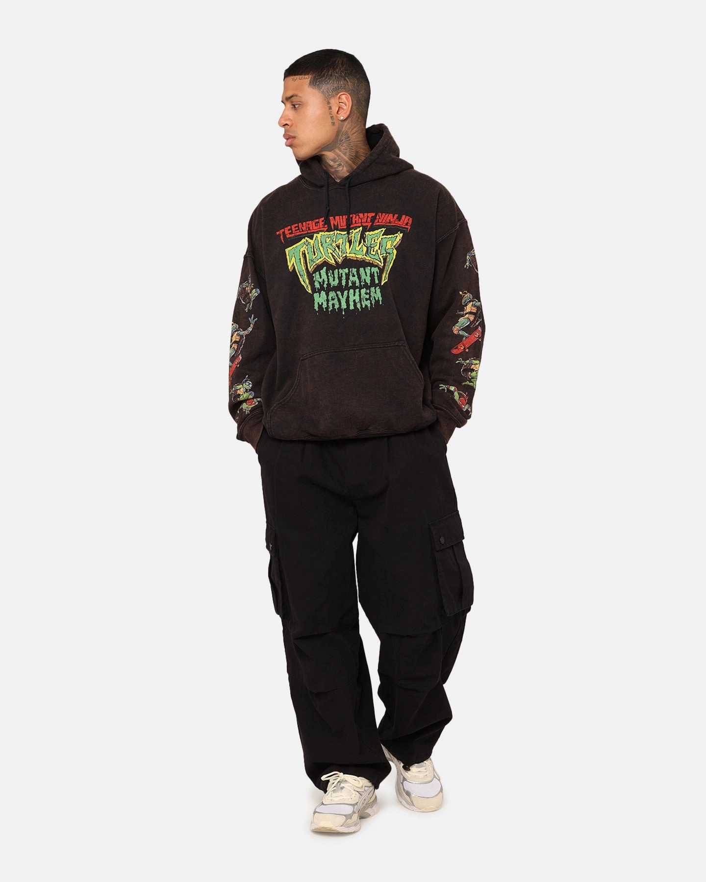Goat Crew X Teenage Mutant Ninja Turtles Mutant Mayhem Vintage Hoodie Black Cherish Flexible Hem