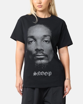 Eco Friendly Material Urban Casual Snoop Dogg Big Face T-Shirt Black