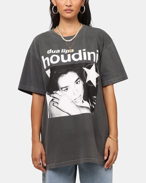 Glossy Look Dua Lipa Houdini T-Shirt Faded Black