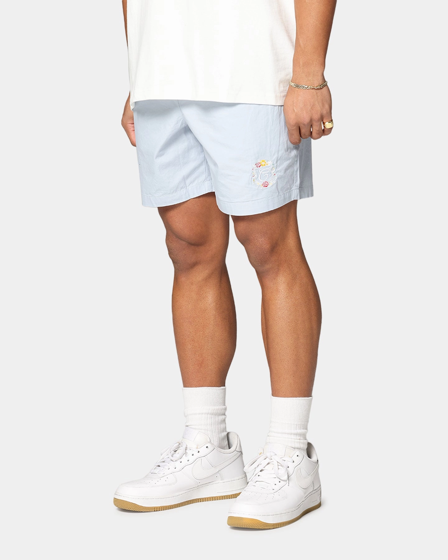 fresh start Lace trim Carr?? Club Carr?? Shorts Dirty Blue
