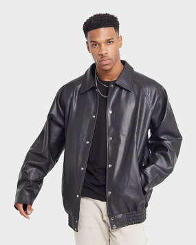 XXIII Levi PU Leather Jacket Black Quick Dry Coating night