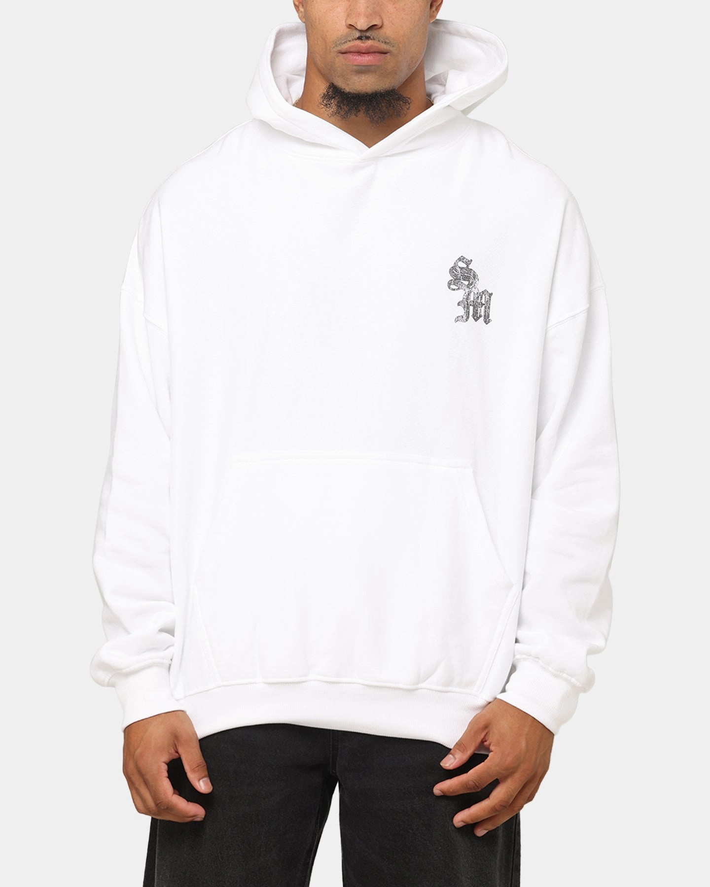 Antiperspirant Skinny Fit Saint Morta Nothing Is Forever Boxy Hoodie White/Black