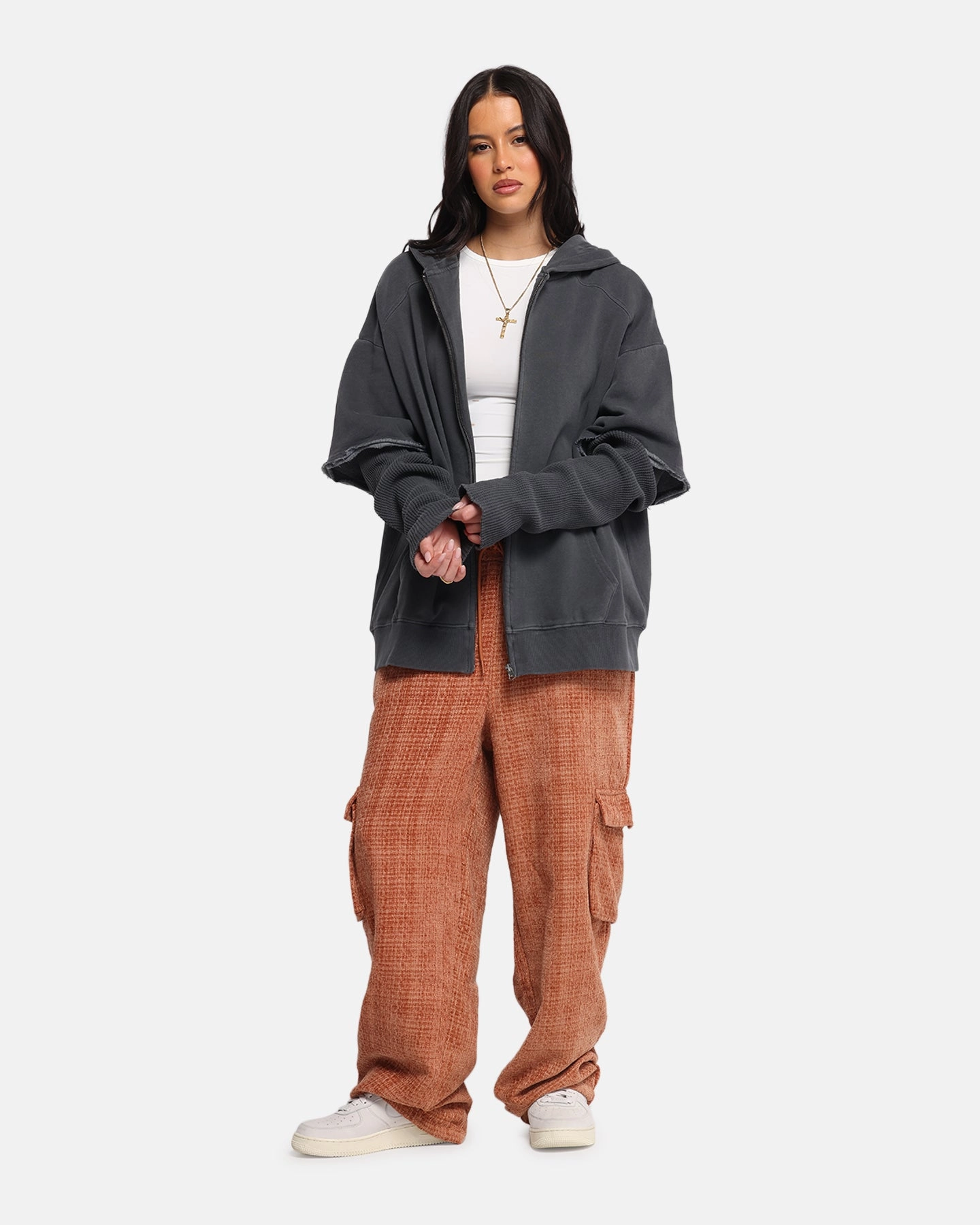 Slimming Dry XXIII Hybrid Layered Hoodie Washed Black