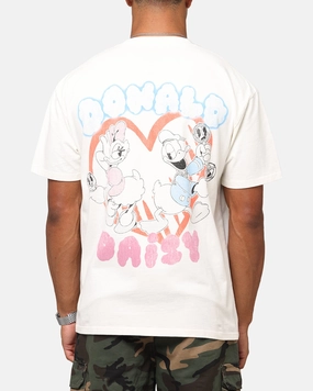 windproof Goat Crew Disney's Daisy Duck & Donald Duck Heavyweight T-Shirt Off White