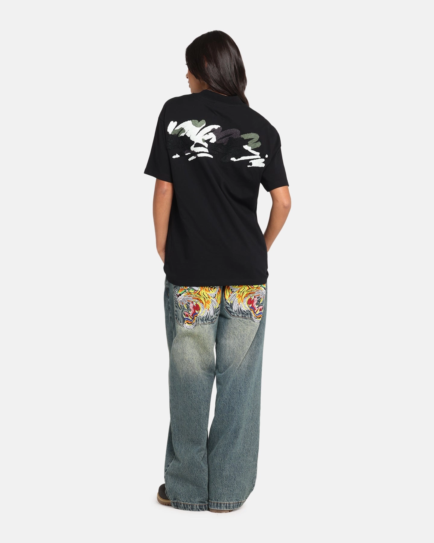 LayeringFriendly Carre Tag Mockneck T-Shirt Black