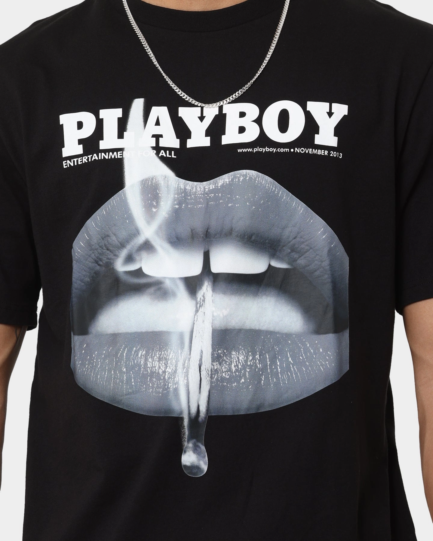 Playboy Monotone Original Fit T-Shirt Black Versatile Outfit Easygoing Design