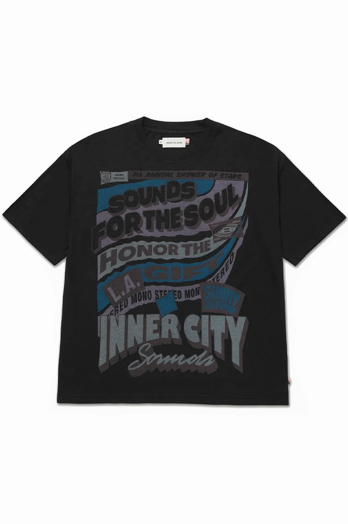 Abstract print Simple Yet Cozy Honor The Gift Sounds For The Soul Tee
