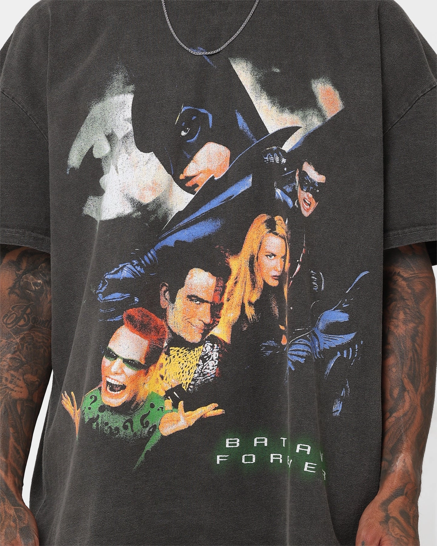 Holiday Style American Thrift X DC 1995 Batman Forever Heavyweight T-Shirt Black Wash