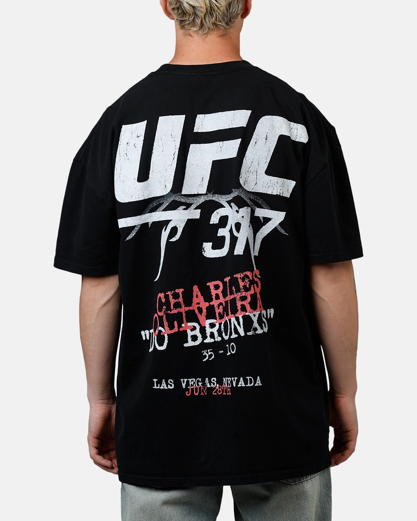 long sleeved regular but not boring UFC By Culture Kings Charles Oliveira UFC 317 T-Shirt Black
