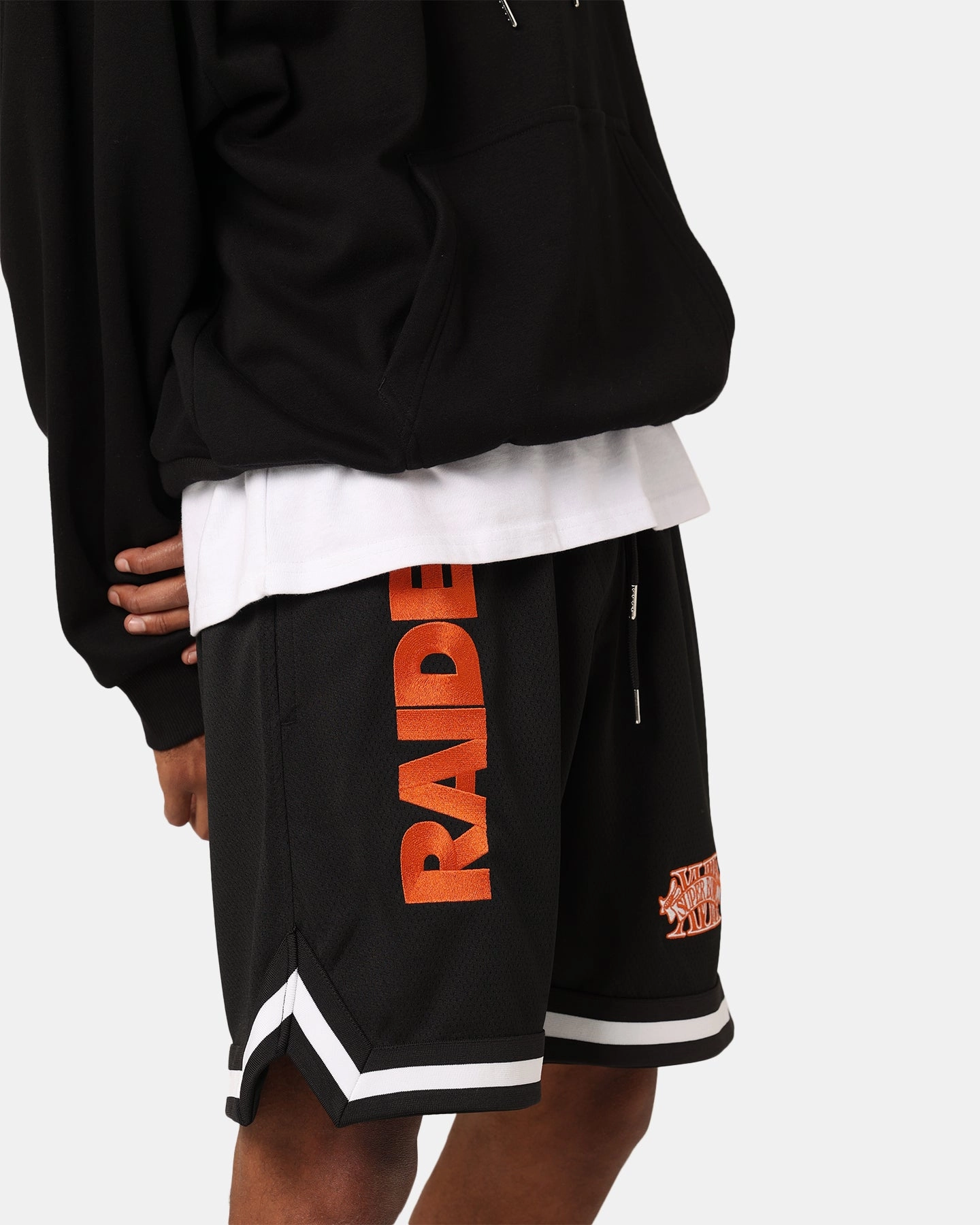 New Era Las Vegas Raiders 'Scary Nights' Mesh Shorts Black/Orange hypoallergenic material Lightweight Design