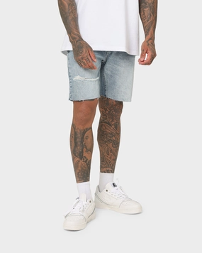 Ksubi Chopper Spray Out Yellow Shorts Denim TaglessLabeling