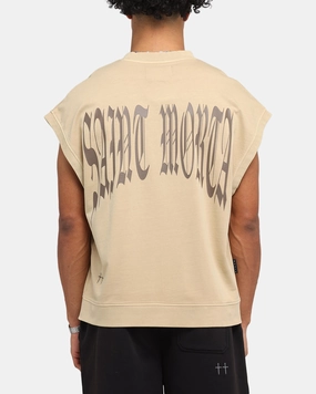 Saint Morta Vill Park Cut Off Sweater Pigment Stone Light Comfort Style