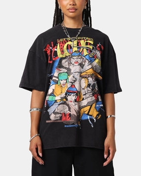 73 Studio X South Park Lets Fighting Love Vintage T-Shirt Black Acidwash Washable fabric Light Fit Wear