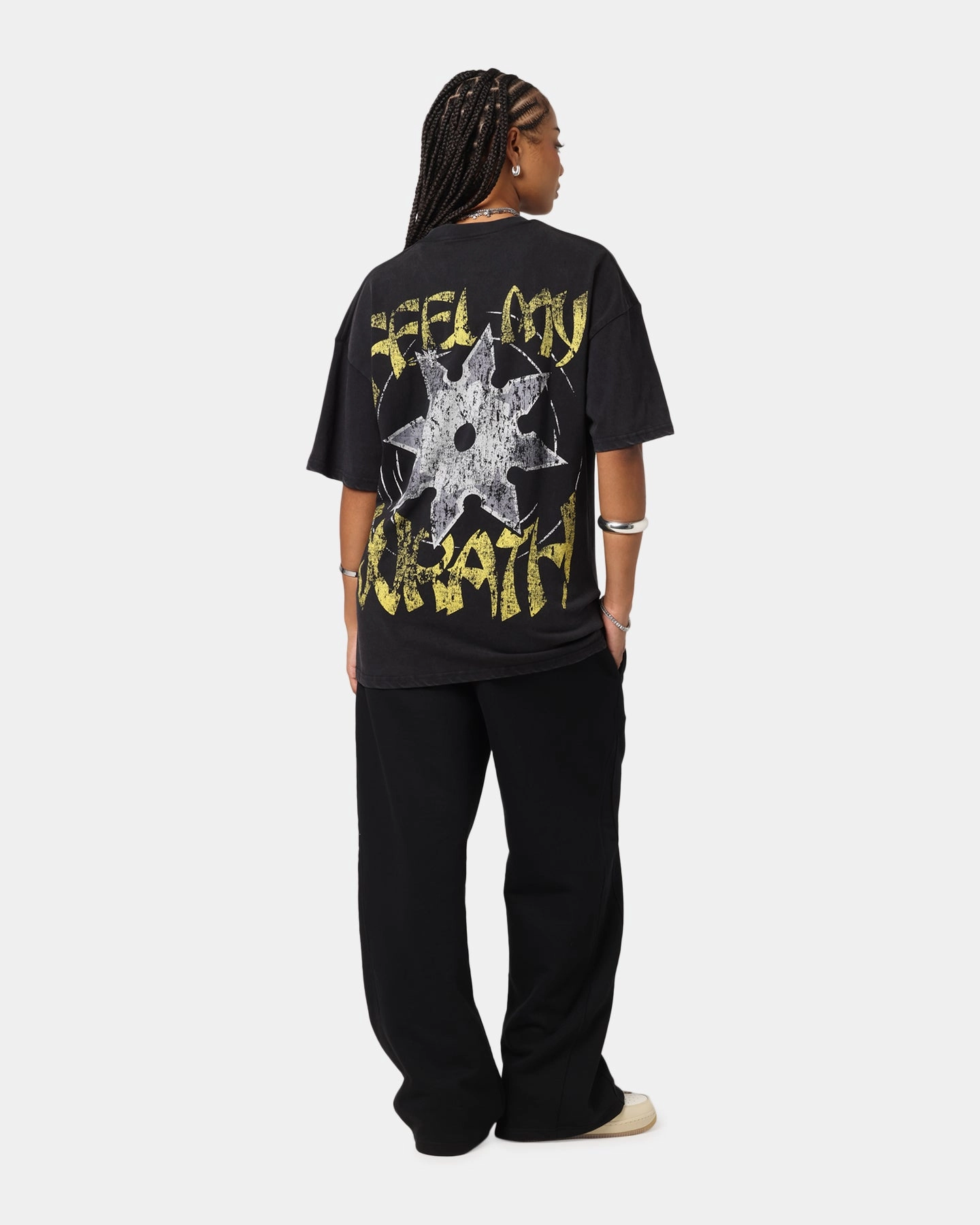 Lightweight Shirt Non Restrictive Fit 73 Studio X South Park Lets Fighting Love Vintage T-Shirt Black Acidwash