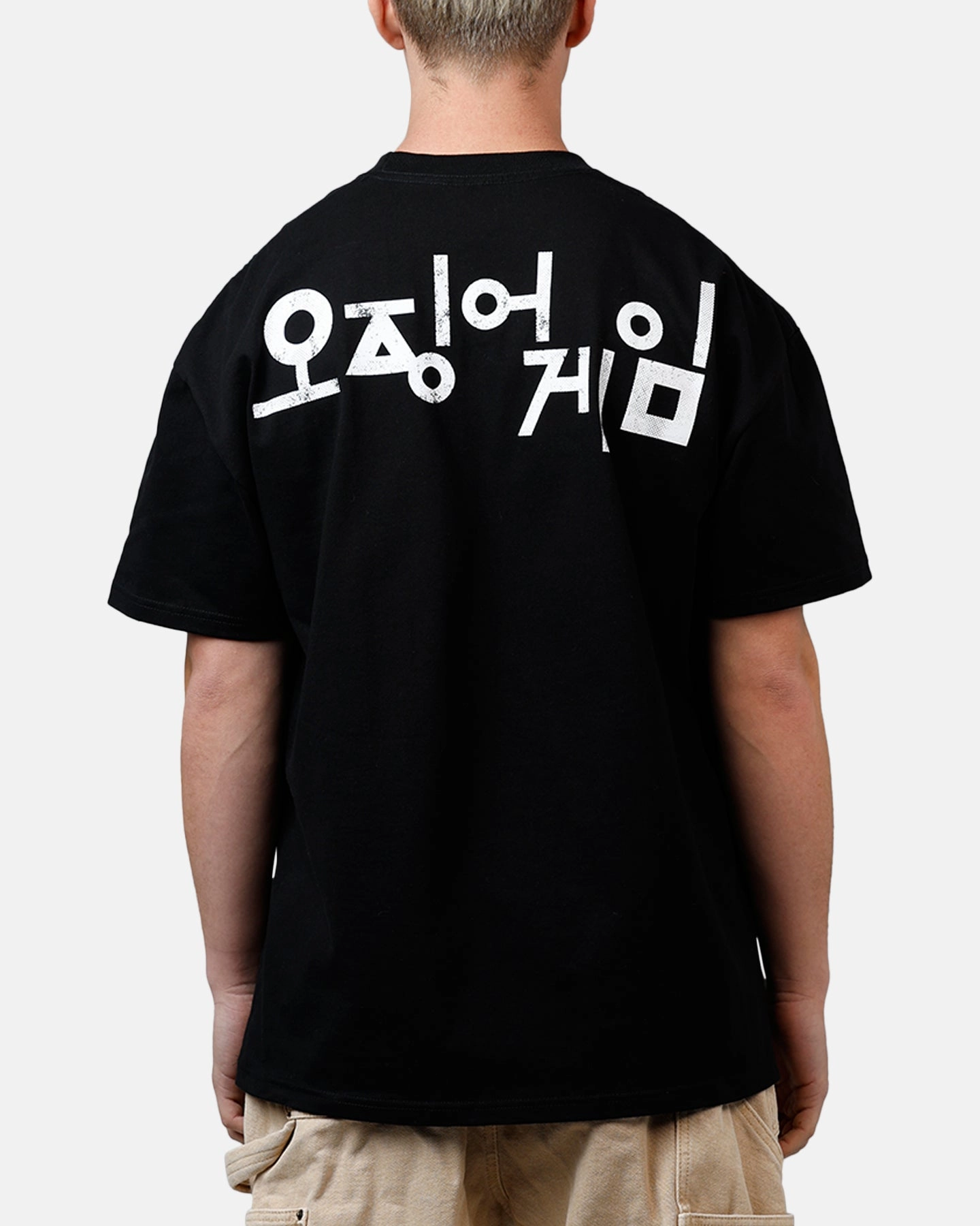 Goat Crew X Squid Game Masked Men T-Shirt Black Eco Friendly Dye Breathable mesh