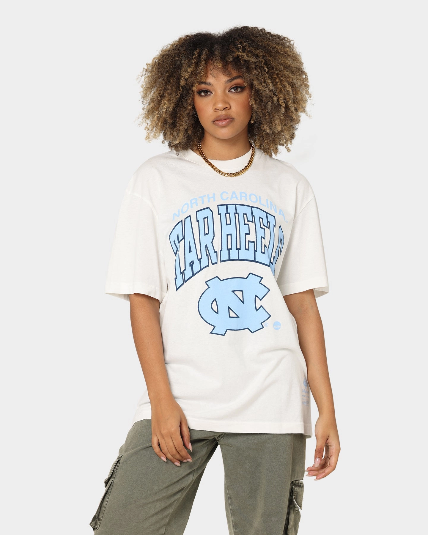 Sporty Design Mitchell & Ness UNC Tar Heels XL Arch Vintage T-Shirt Vintage White