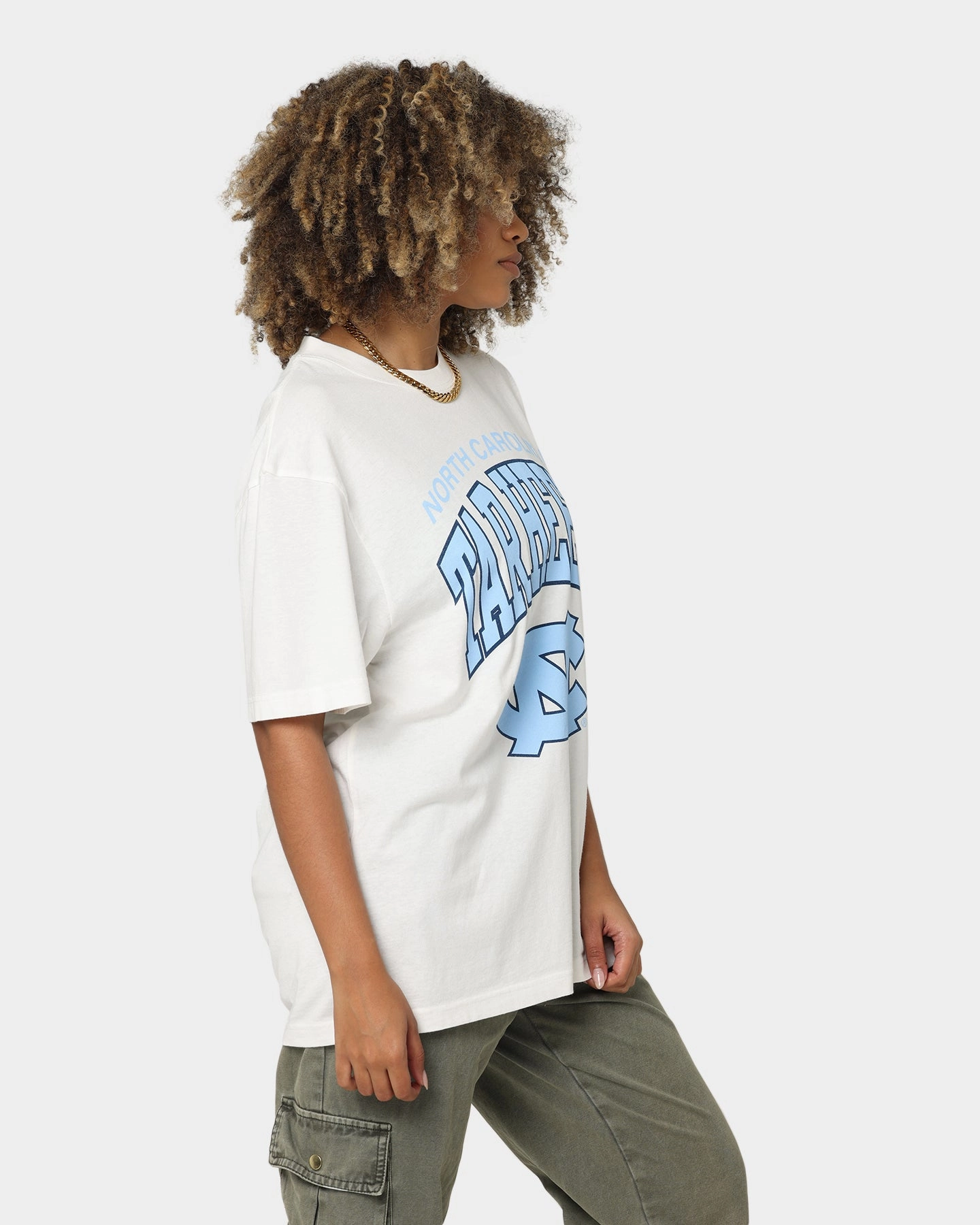 Quick Dry Material Mitchell & Ness UNC Tar Heels XL Arch Vintage T-Shirt Vintage White