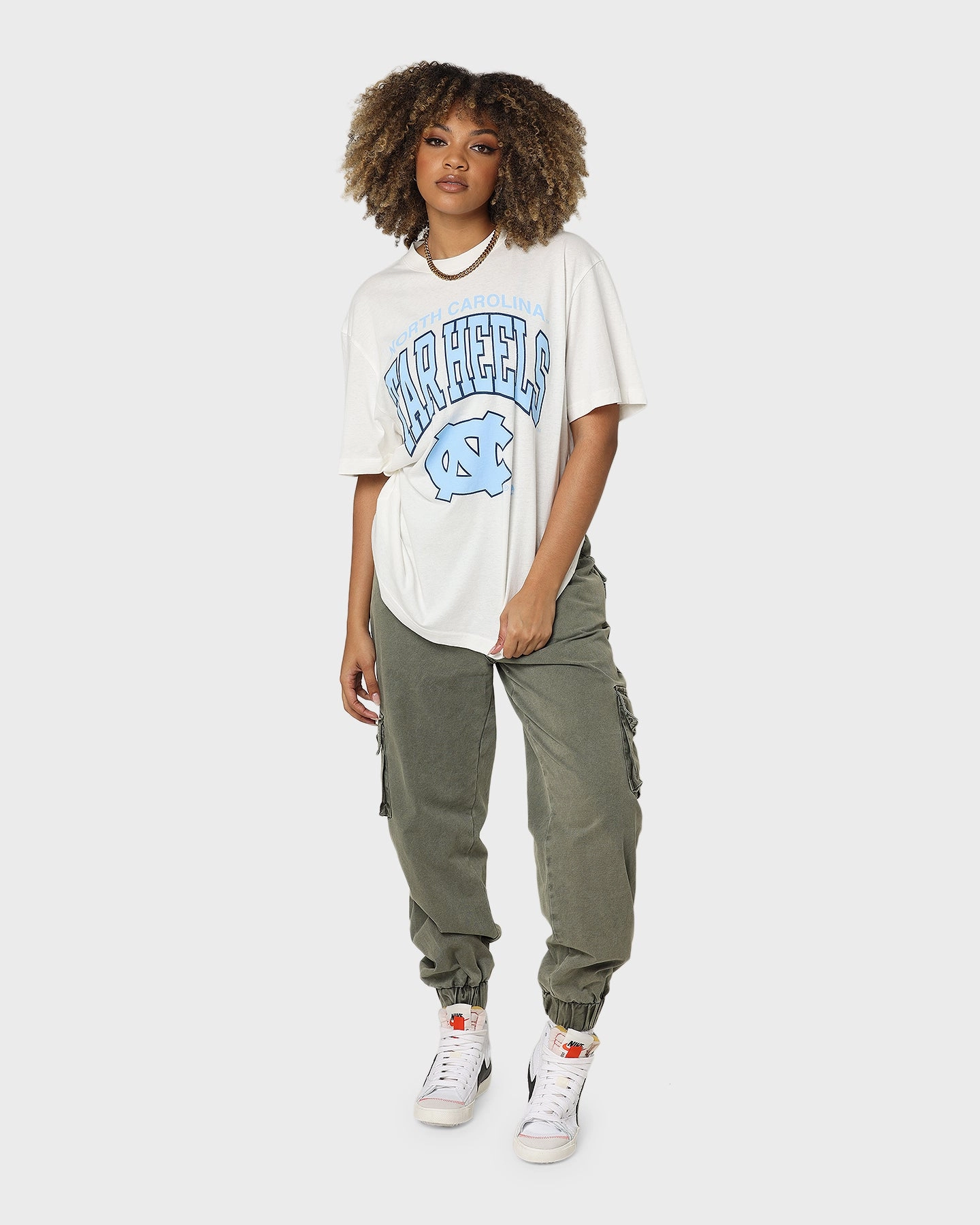 Smart Casual Simple Style Mitchell & Ness UNC Tar Heels XL Arch Vintage T-Shirt Vintage White