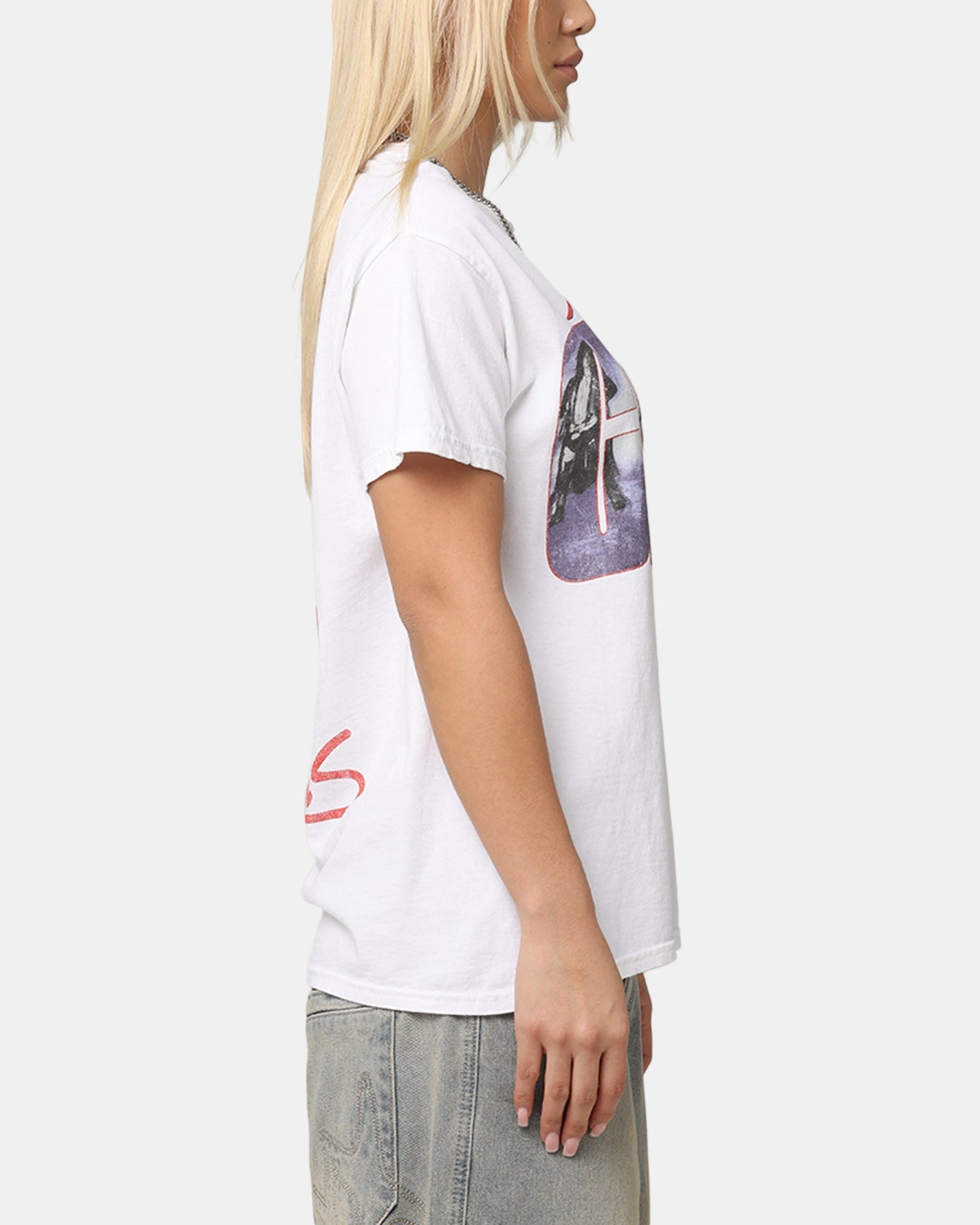 Motley Crue Girls Girls Girls T-Shirt White Vintage Effortless Layer Sporty Layer