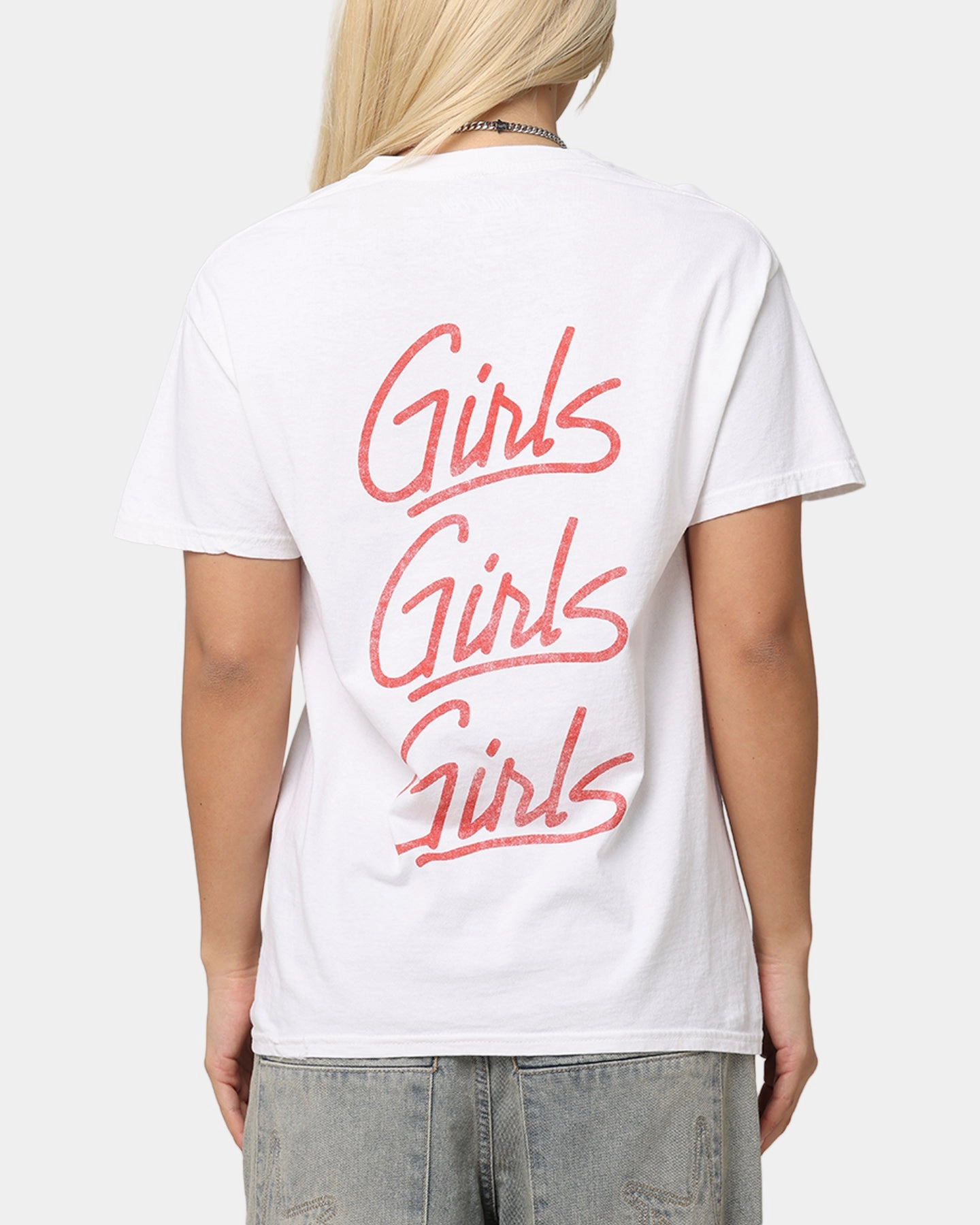 Motley Crue Girls Girls Girls T-Shirt White Vintage UV Protection Timeless Comfort Wear
