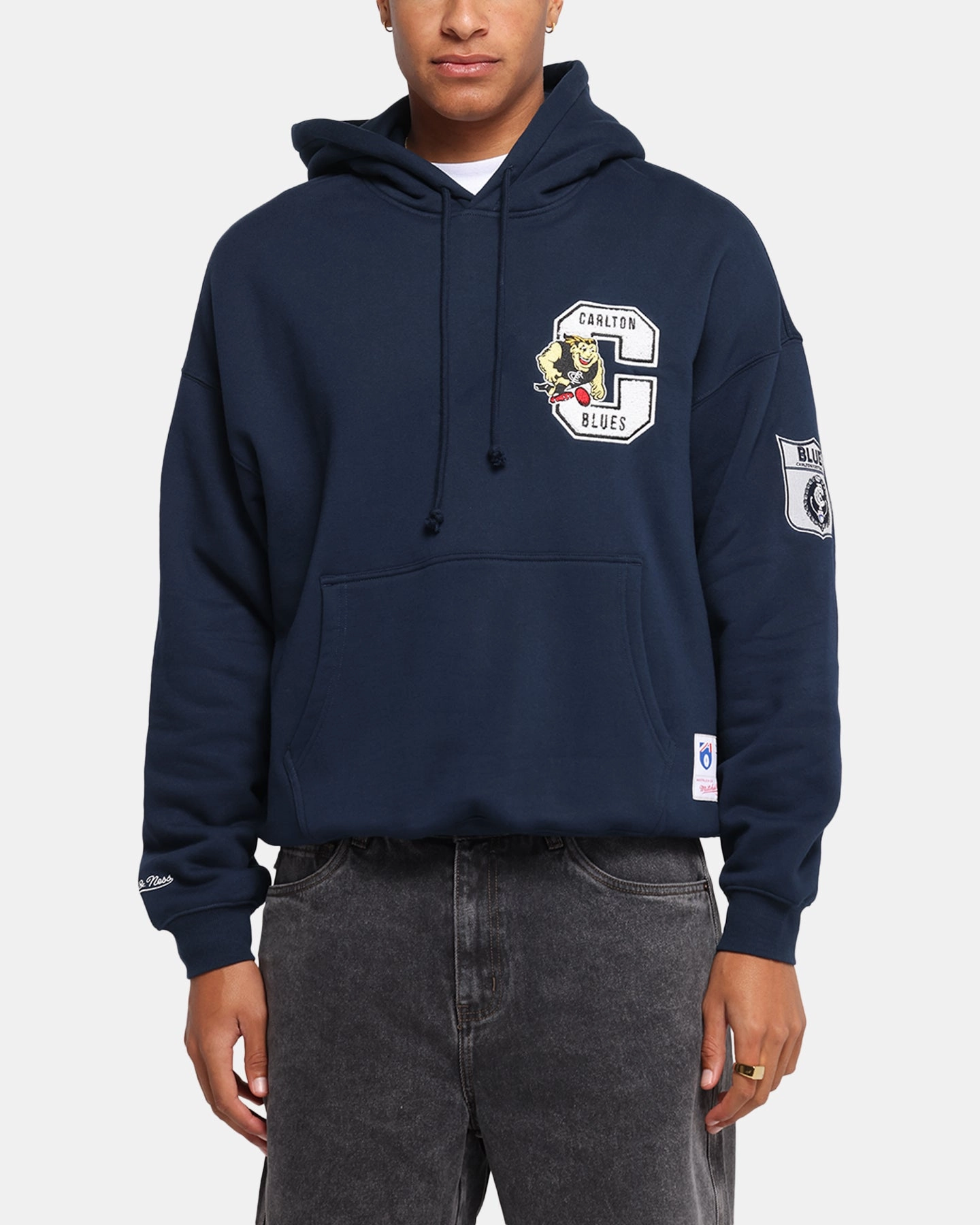 Mitchell & Ness Carlton Blues Team Hoodie Navy Tagless Labeling