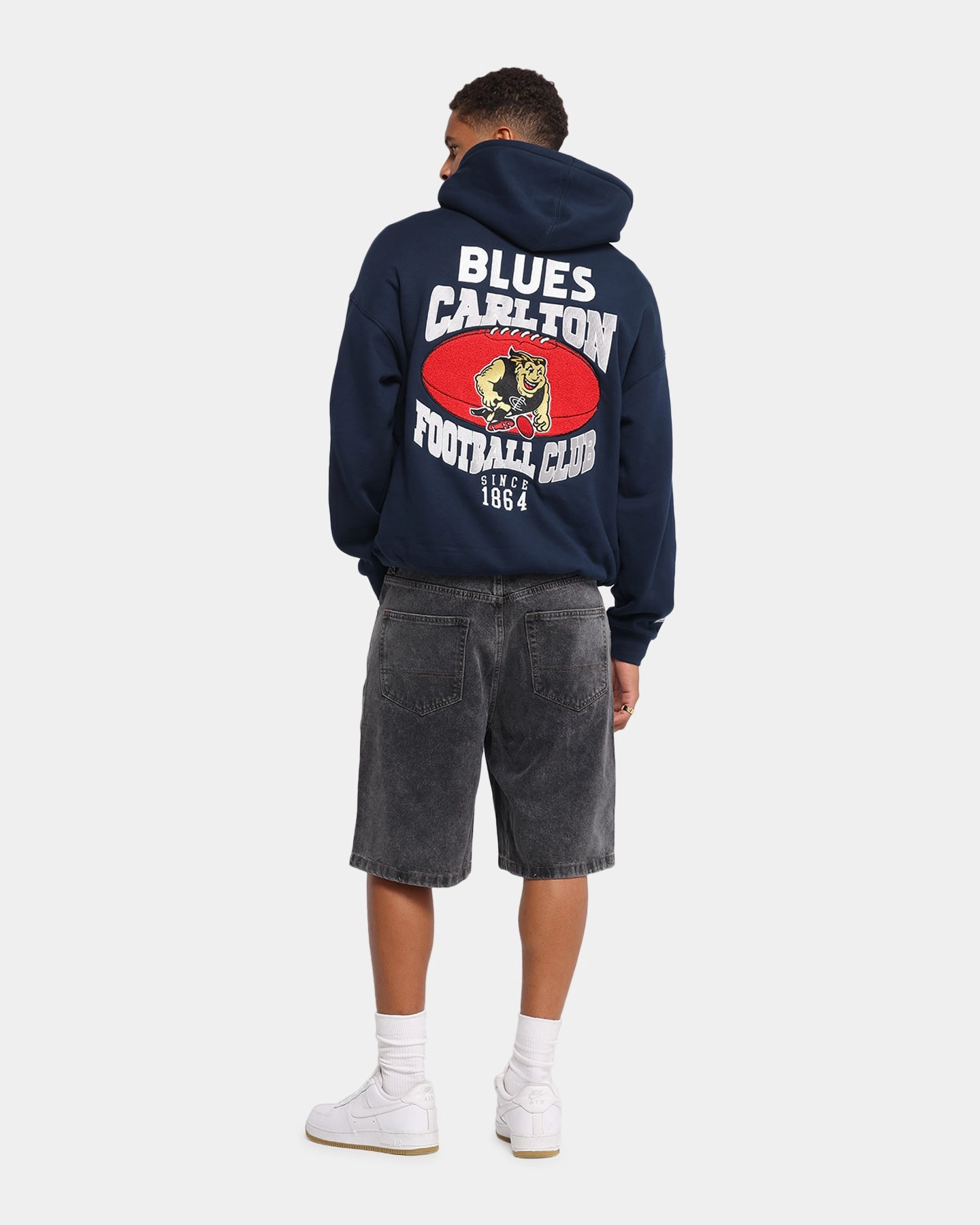 Evolution - potential Laser Cut Edge Detailing Mitchell & Ness Carlton Blues Team Hoodie Navy