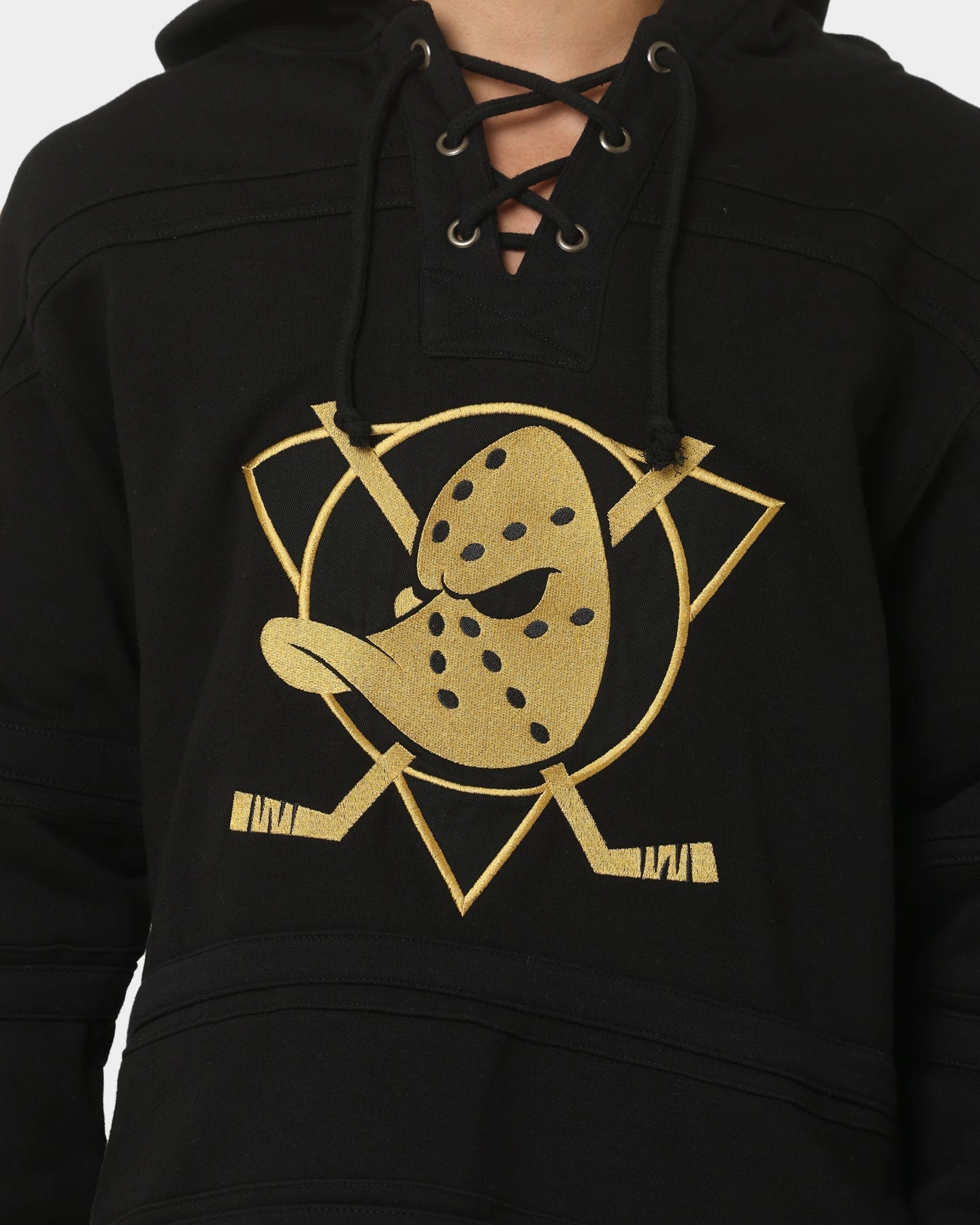 47 Brand Anaheim Ducks Superior Lacer Hoodie Black/Gold Bandana