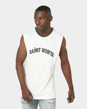 Quick-Dry Fabric Essential Comfort Saint Morta Kingdom Retro Muscle T-Shirt Off White/Green