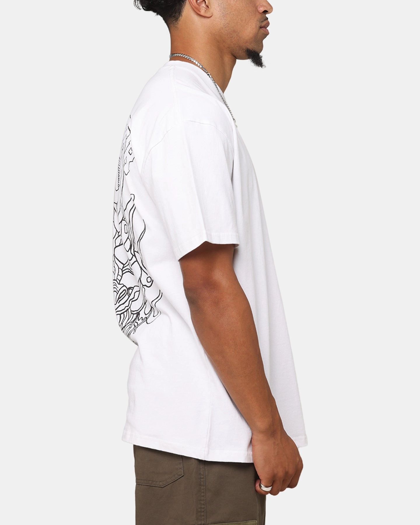 Simple Style Fashionable Comfort The Anti Order Akuma Boxy T-Shirt White