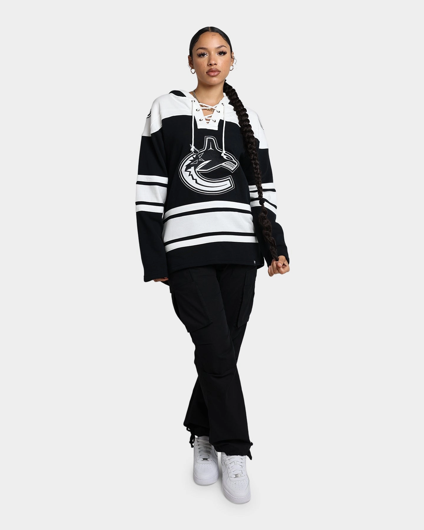 47 Brand Vancouver Canucks Superior Lacer Hoodie Jet Black Reveal