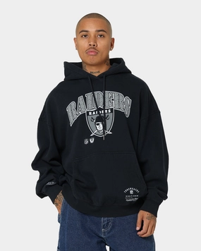 Mitchell & Ness Las Vegas Raiders Point Guard Hoodie Faded Black Front Pockets