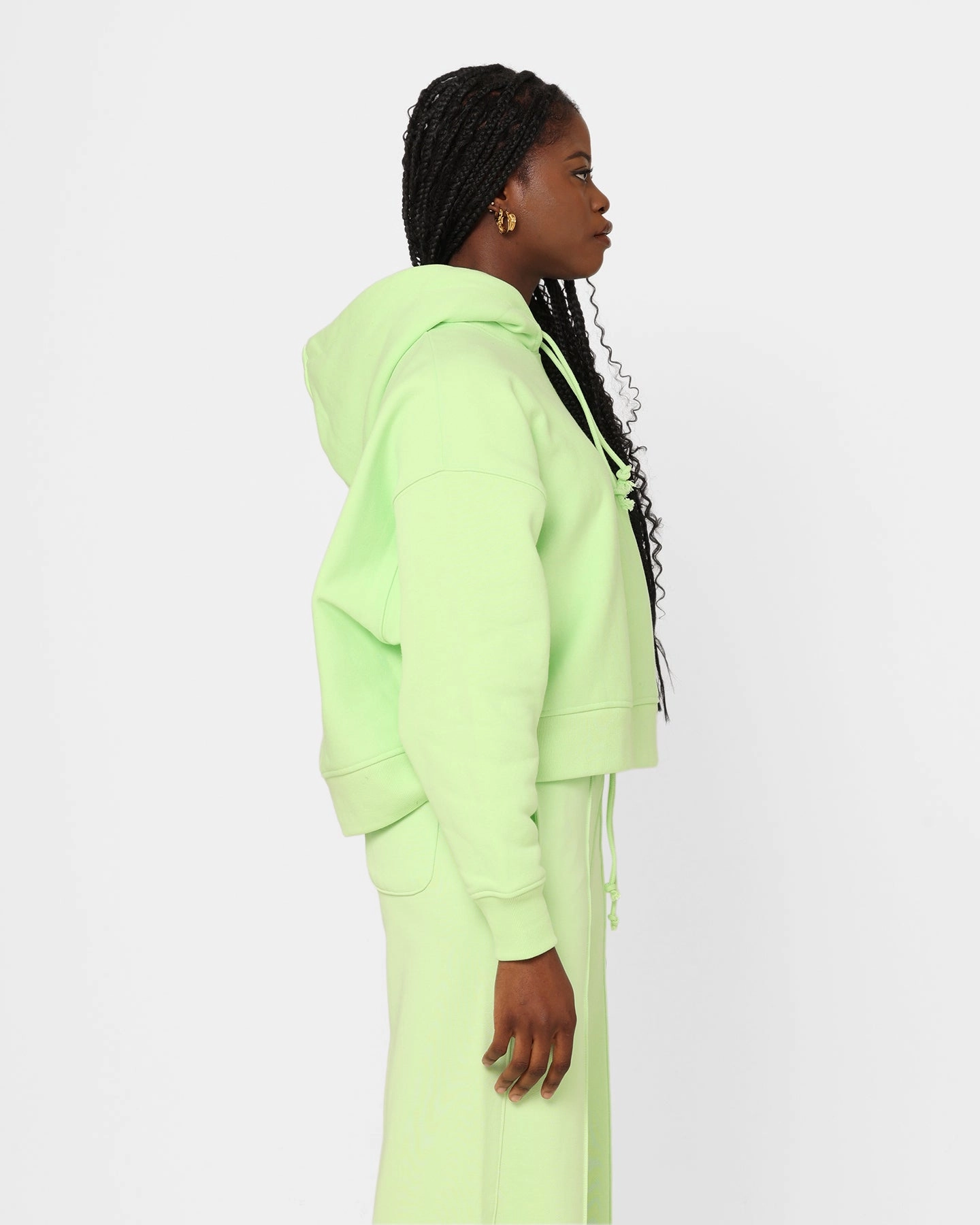 Champion Women's Reverse Weave Level Up Hoodie Coco Palm quilted Elastic