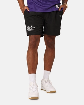 New Era Woven Shorts Black Breathable Design Fashion Forward