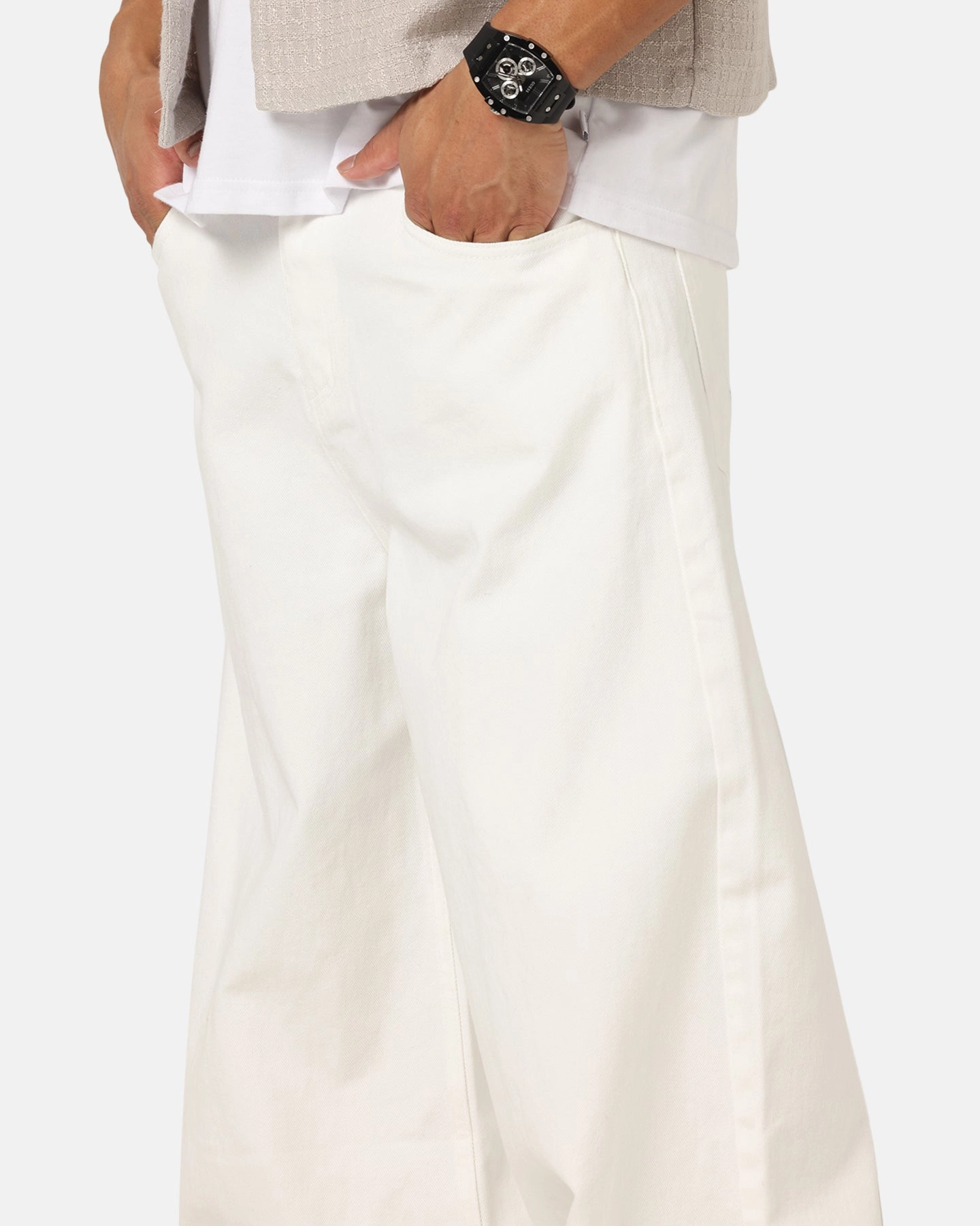 XXIII Balloon Jeans Off White Vintage Lover Teen Outfit Casual Fit