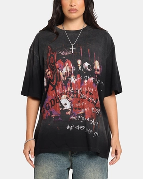 Slipknot Slipknot Blacked Out T-Shirt Washed Black Crew neck classic