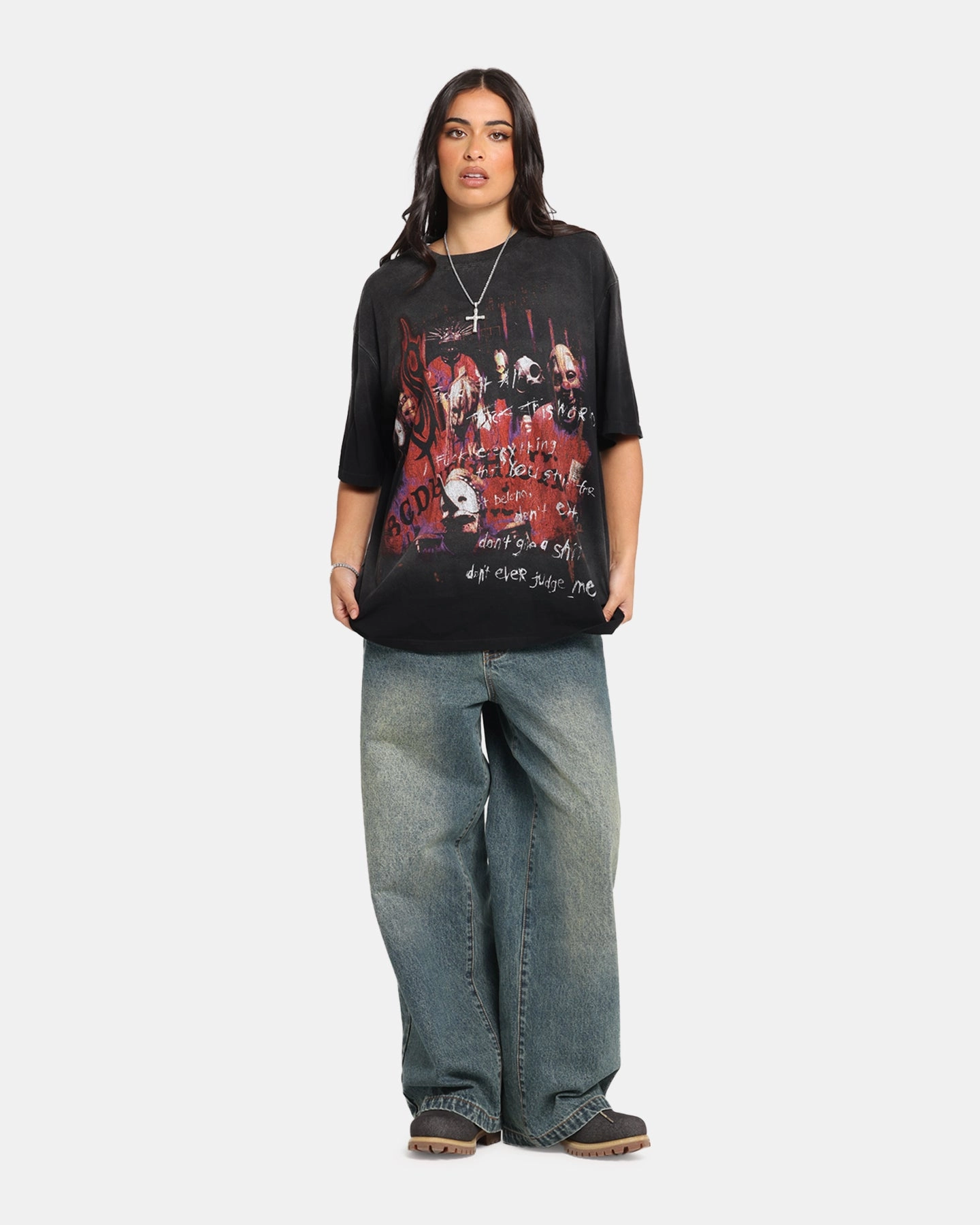 Moisture Control Fabric Slipknot Slipknot Blacked Out T-Shirt Washed Black