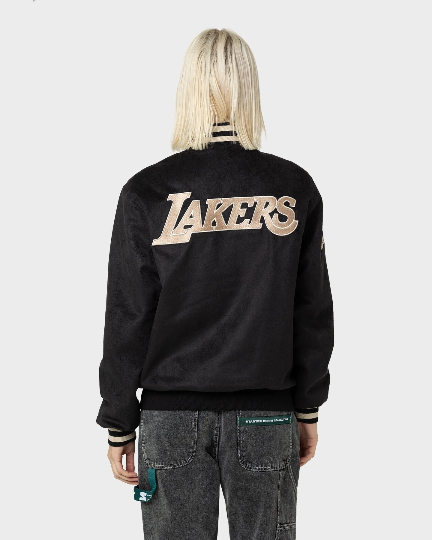 New Era Los Angeles Lakers Suede Jacket Black Organizer