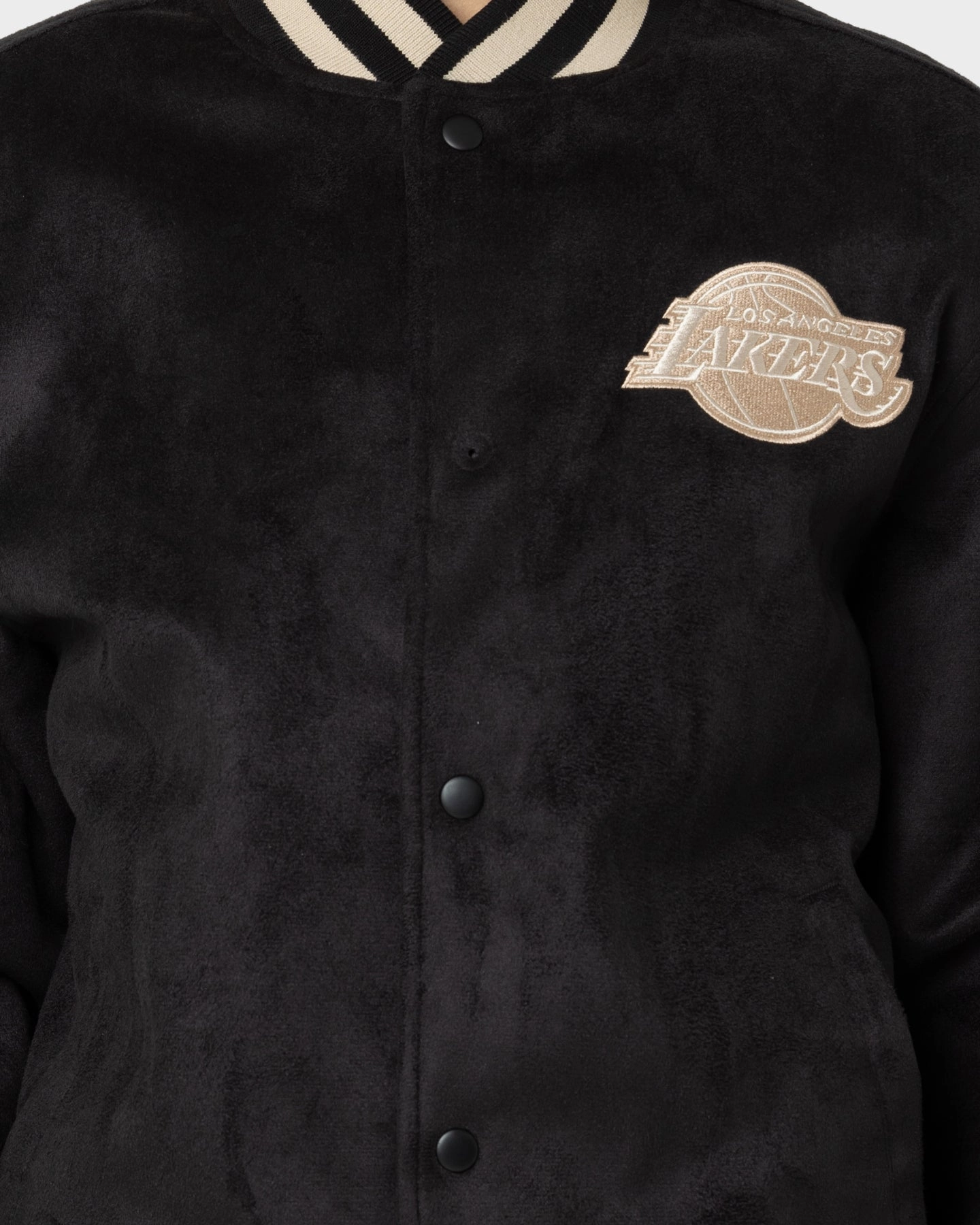 Windshield Coat Layer Base New Era Los Angeles Lakers Suede Jacket Black