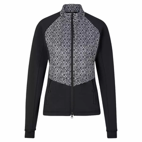 Bogner Katha Mid Layer Golf Jacket Black - FW23 Women Lightweight Polyester Blend