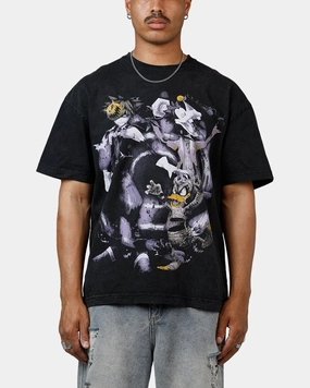 Goat Crew Disney Kingdom Hearts Halloween Town Heavyweight T-Shirt Black Acidwash Chic Look