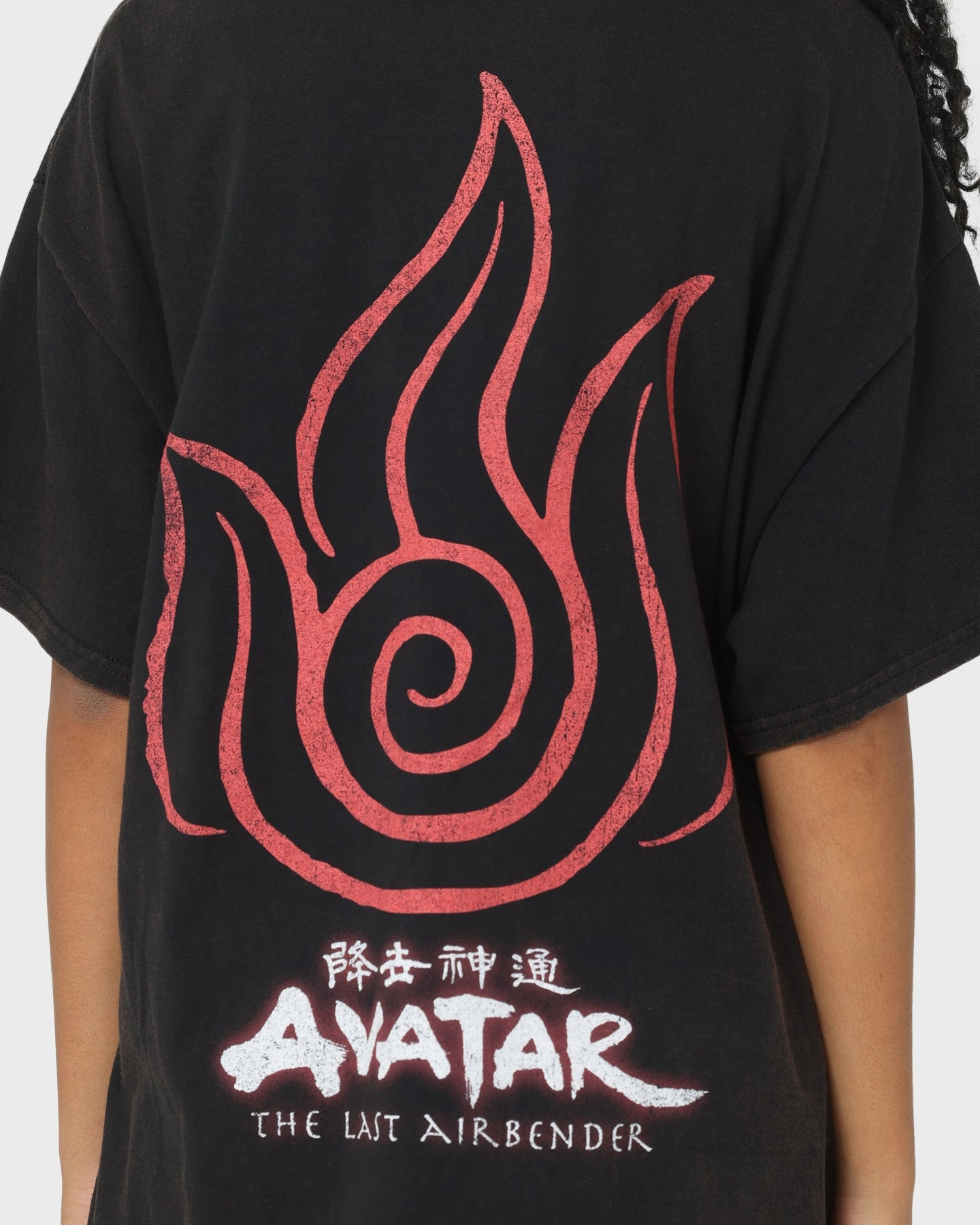 Crew neck classic Multi Purpose Wear Goat Crew x Avatar: The Last Airbender Fire Elements Vintage T-Shirt Black Wash