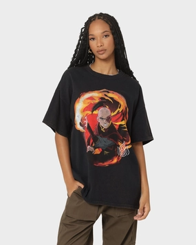 Goat Crew x Avatar: The Last Airbender Fire Elements Vintage T-Shirt Black Wash Simple Fashion OdorResistant