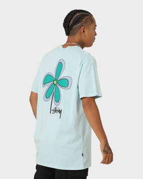 Sleep UVProtectionFinish Stussy Flower 50-50 T-Shirt Pigment Light Blue