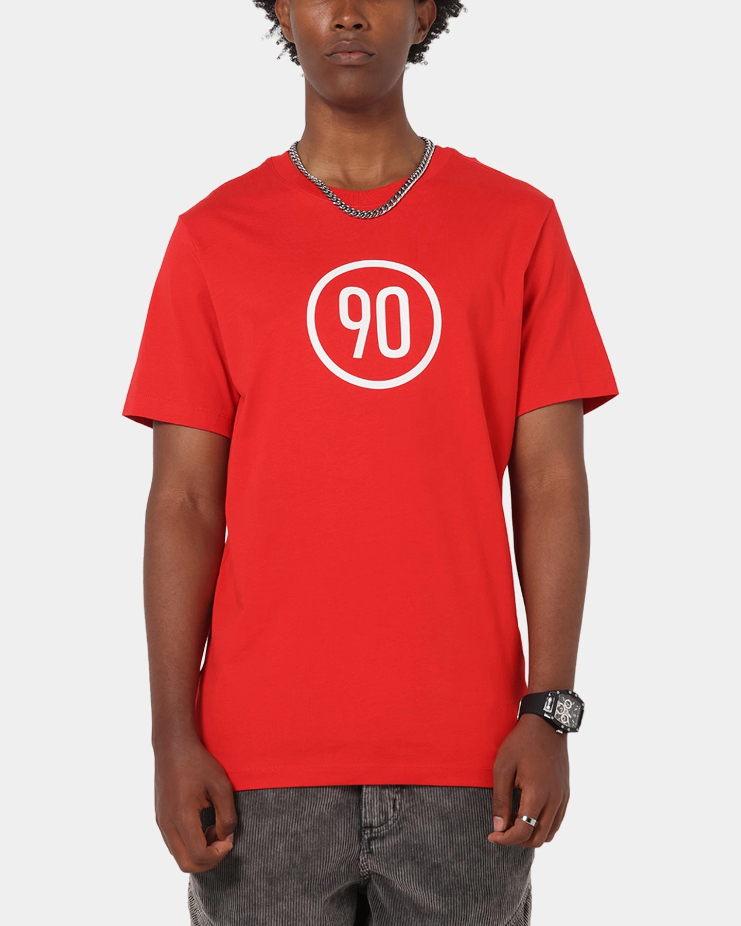 Geometric Pattern Nike Total 90 Soccer T-Shirt University Red