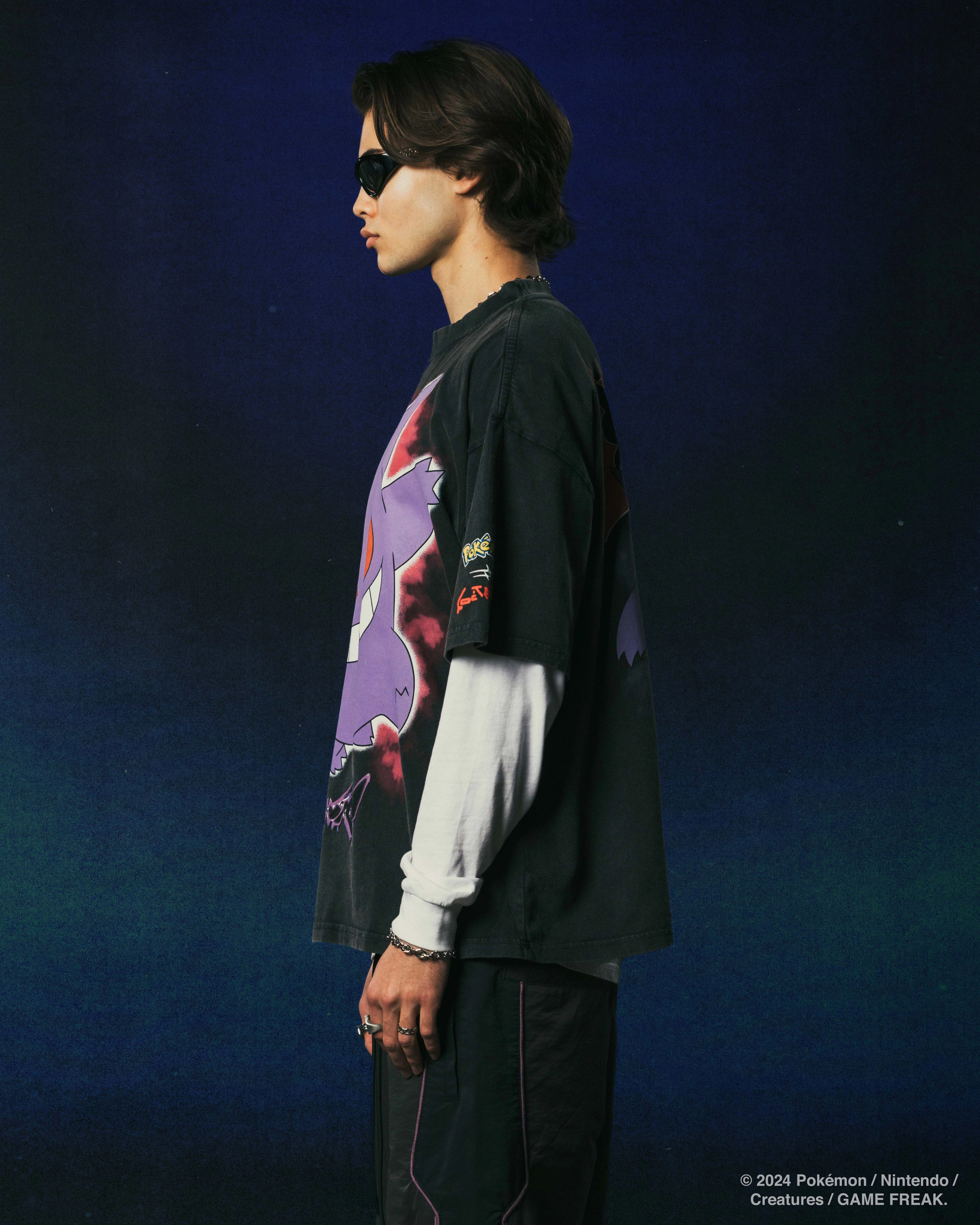 Casual Statement Minimalist Design Pok??mon By Loiter Gengar Premium T-Shirt Black