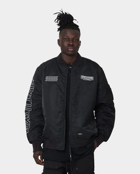 The Anti Order Oblivion Bomber Jacket Black Drop Hood Style