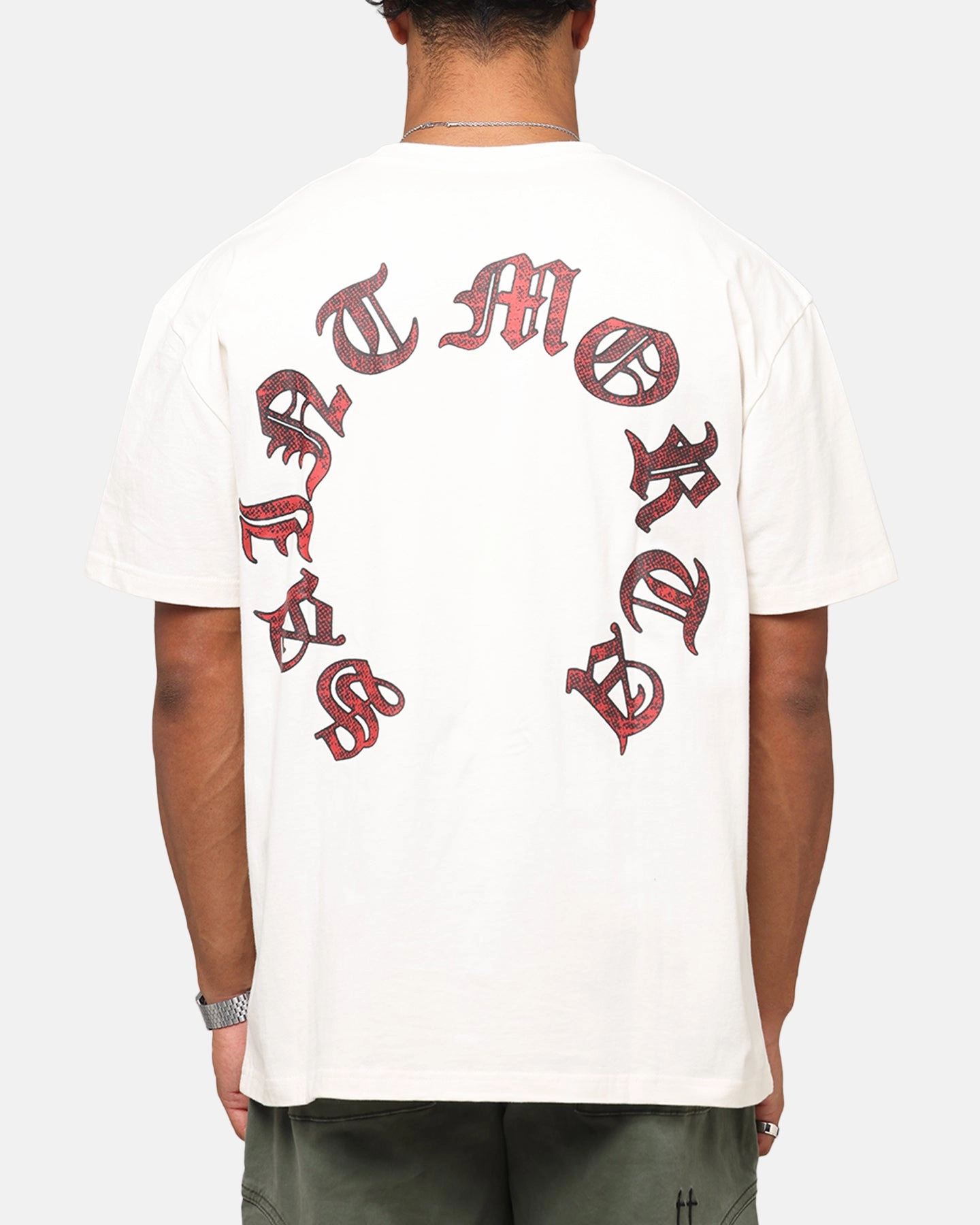 Saint Morta Worldwide Boxy T-Shirt Off White SoftenedNeckline