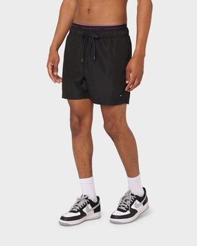 Tommy Hilfiger Logoline Drawstring Swim Shorts Black Multi Pocket Functionality Luxury Brand