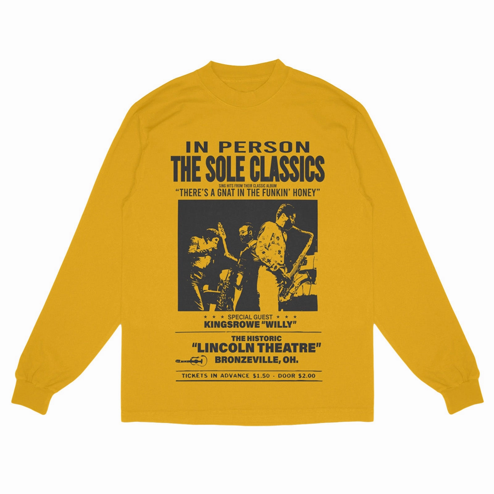 Sole Classics LIVE! In Concert Longsleeve T-Shirt 'Gold' Wrinkle-Free Versatile Comfort Style